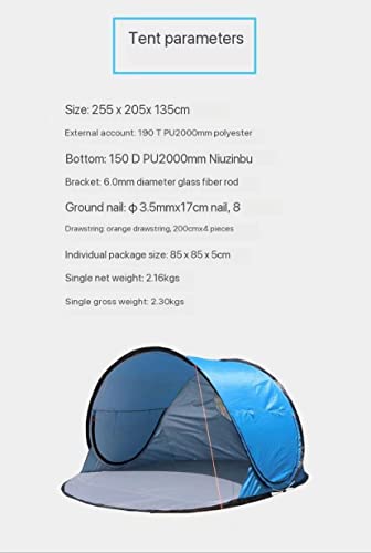Carpa playa automática para 5-6 personas azul miniatura 4