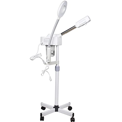 Pevor 2 in 1 Facial Steamer with 3X Magnifying Lamp for Salon Spa Beauty, Facial Steamer Facial Humidifier with Adjustable Nozzle for Home Beauty Salon Spa