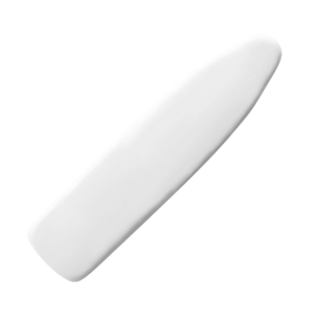 Treer Ironing Board Covers, Elastic Edge Ironing Board Cover, Solid Color Iron Board Cover, Fit S-2XL Ironing Board, with Hook and Loop Fastener, Heat Resistant (XL,White)