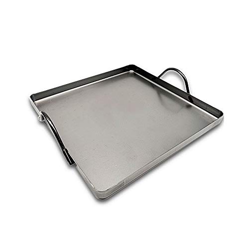 DOJA Barcelona | Llauna Caracoles de Hierro 22x22 | Llauna para Arroz | para Horno o Parrilla Barbacoa | Llauna Cargols con Asas para Asar | Bandeja Horno Hierro - Bandeja Barbacoa | Pequeña