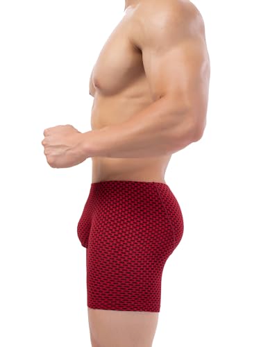 iKingsky Men's Stretch Long Leg Boxer Briefs Sexy Bulge Trunks No Ride Up Shorts Underwear Seamless Front Under Panties4