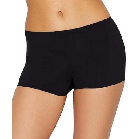 TC Fine Intimates Wonderful Edge Matte Microfiber Boyshort L, Deep Black Cover