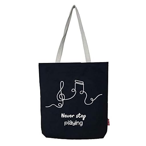 Hello-Bags. Bolso Tote Bag. con Cremallera, Forro y Bolsillo Interior. Exterior: Algodón 100%. Incluye sobre Kraft de Regalo. Modelo Never Stop. Color: Negro. | Ya disponible en tu tienda friki favorita! En mundofriki.es!