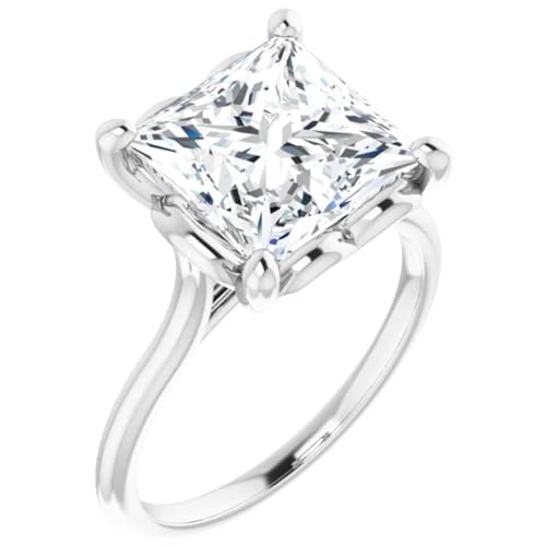 Concealed Heart 2 Ct. Princess Cut Lab Diamond Engagement Ring