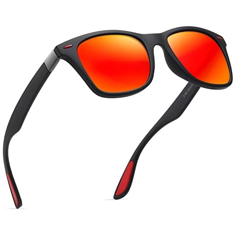Unisex Polarised Rectangle Sunglasses with UV400 Cover