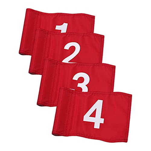 BCOATH Golf Flags 4 Pack Golf Course Flags Detachable Poles for Practice and Training Sturdy and Versatile