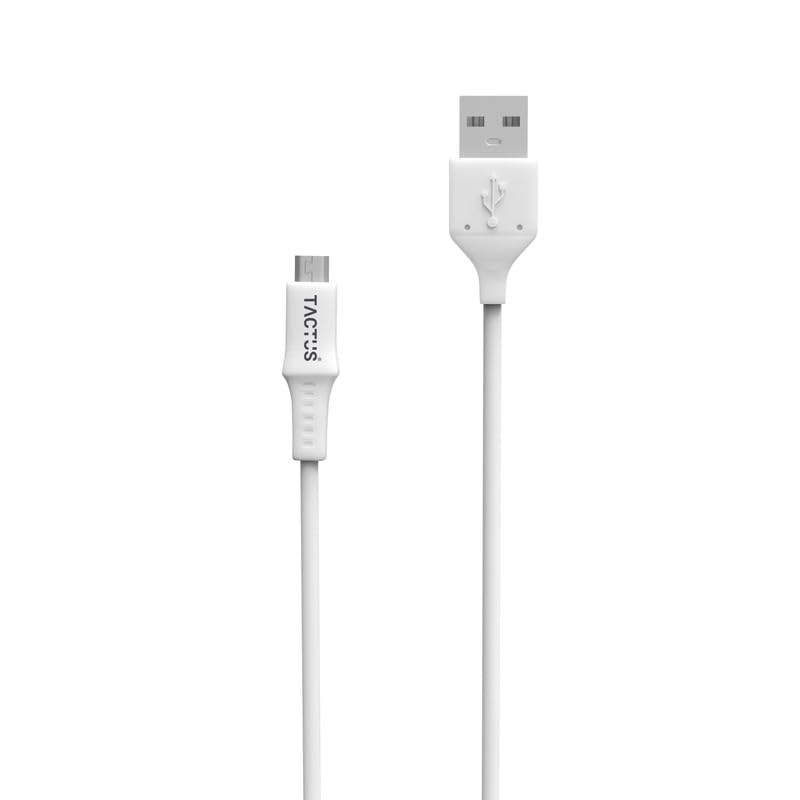 Tactus 3.1Amps pvc Micro USB Data Cable, Cable Cord, Fast Charging (WHITE)