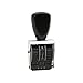 Traditional Rubber Date Stamp, Type Size 1.5, Black (RD015) - Set of 6