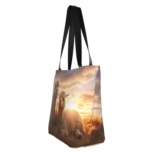 Alpaca Llama1 Print Comfortable Shoulder Bag Summer HandbagTravel Beach Work Daily Use Versatile Carry4