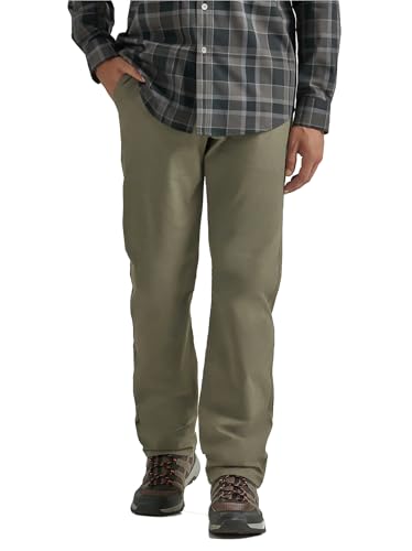 Wrangler Men's Outdoor Performance Straight Leg Chino Pant (Dusty Olive Green, 36W x 34L)