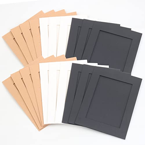 Longcan 5X7 Inch Paper Photo Frame, Diy Photo Frame Kraft Paper Creative Hanging Cardboard With Linen String And Clip, 3 Colors Of 20 Sheets (5X7) #TOP1