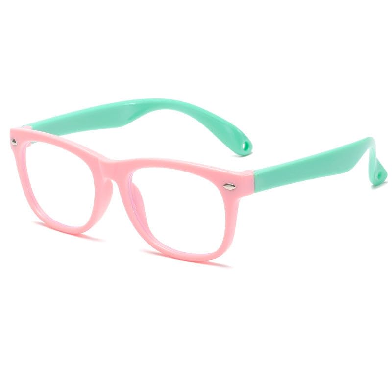 SYGA Childrens Anti-Blue Light Glasses For Boys And Girls Silicone Goggles Myopia Glasses 4-12 Years old (Pink frame green legs) (B0CN4S2D14) Amazon Price History, Amazon Price Tracker