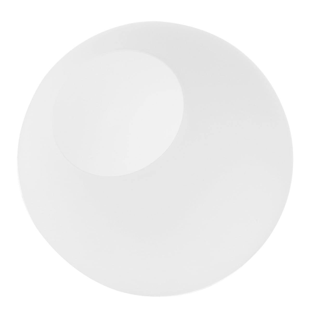 Ciieeo Abat-jour en Verre Blanc Opalin Rond pour Lampe Globe, Design Moderne Minimaliste, Réduit L'éblouissement, Facile à Nettoyer, pour Salles à Manger et Salons