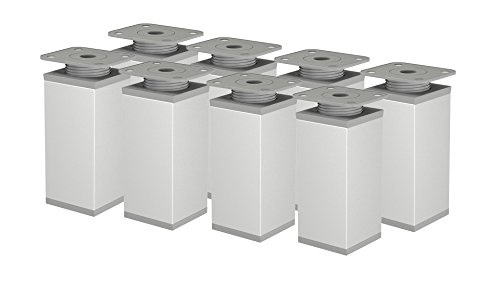 ALUSFERA Piedini regolabili per mobili – Set da 8 – Piedini per mobili dal design elegante – Piedini per mobili 40 x 40 x 60 mm Facile montaggio con set completo di viti ALUSFERA Piedini regolabili per mobili – Set da 8 – Piedini per mobili dal design elegante – Piedini per mobili 40 x 40 x 60 mm Facile montaggio con set completo di viti