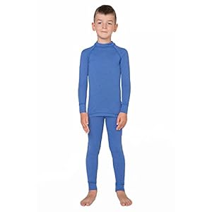 Set Biancheria Intima per Bambini Funzione Set Termica con Maglia a Maniche Lunghe e Pantaloni Termici – Termoattivo Transpirante Morbido, Calde Set per Ragazzo e Ragazza