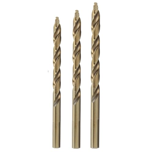 Drill America POUGSC3 3 Piece Cobalt Stepped Point Drill Bit Sample Kit in Plastic Pouch Case, (3/16, 1/4 and 5/16)