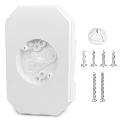 8141DBL Siding Lamp Mounting Blocks Kits, Light Mounting Block Plate with Built-in Electrical Box for 1/2 Inch (0.5\") Outdoor Double 4\" Siding Lap 1/2\" Vertical Double Siding Lap (White)