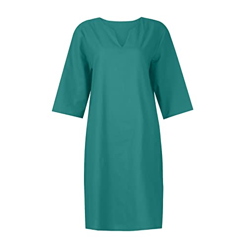 OIOLOYJM Plus Size Summer Dresses for Women 2025 Plus Size Dresses for Curvy Women 3/4 Sleeve Casual Boho Kaftan Dresses