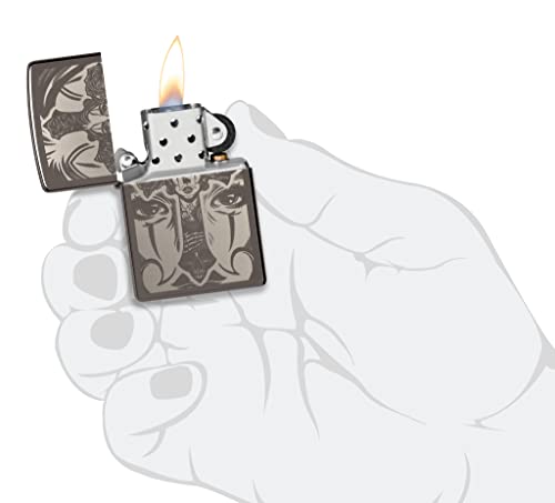 Encendedor Zippo Day of The Dead Skull Cross Black Ice miniatura 5