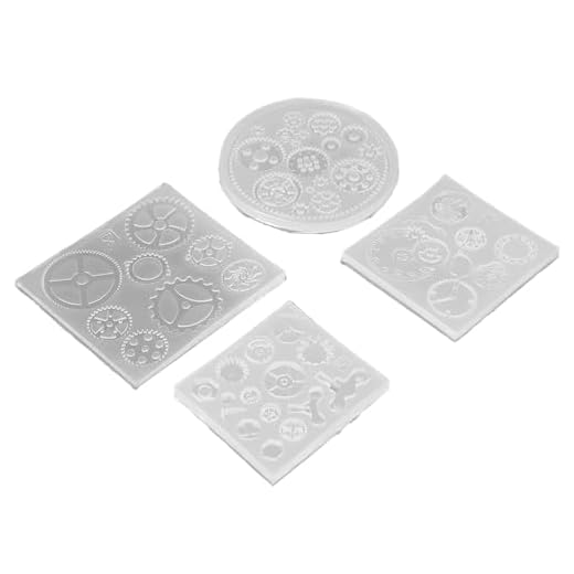 4 Pcs/Set Moule En Silicone Avec Engrenage Forme 3D Gâteau Au Chocolat Fondant Moule DIY Résine Bijoux Pendentif Décorsion