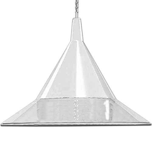 Squirrel Baffle For Protecting Hanging Bird Feeders & Bird Houses, Large 17" Durable Squirrel-Proof Guard, Weather Guard, By Arundale Products (Clear) #TOP8