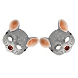 2 Pezzi Maschera Animale Realistica 3d in Schiuma PU per Halloween