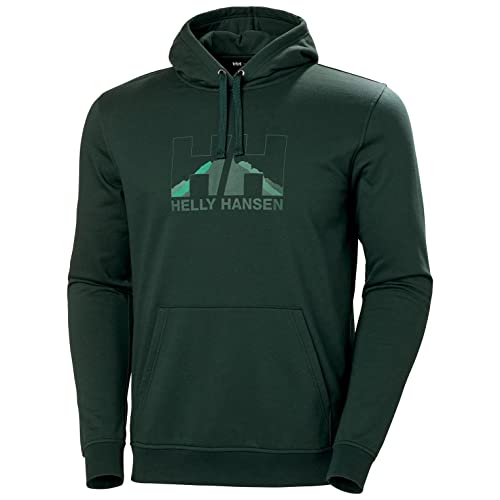 Helly Hansen Nord Graphic Pull Over Hoodie, Camisa Hombre, Verde (Green), S