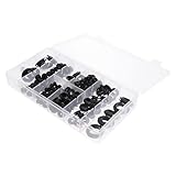 Healifty 180Pcs Rubber Sealing Gasket Assortment Kit Black Washers for Automotive Industrial Equipment and Electrical Wiring Oil Resistant Heat Resistant Easy