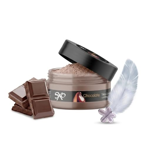SXO Gourmet Edible Body Powder - Chocolate Flavored Kissable Dust for Couples - Talc-Free & All-Natural Formula - Sensual Satin Finish for Romantic Nights - Includes Applicator