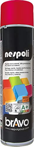 NESPOLI Aérosol peinture professionnelle rouge feu 600 ml