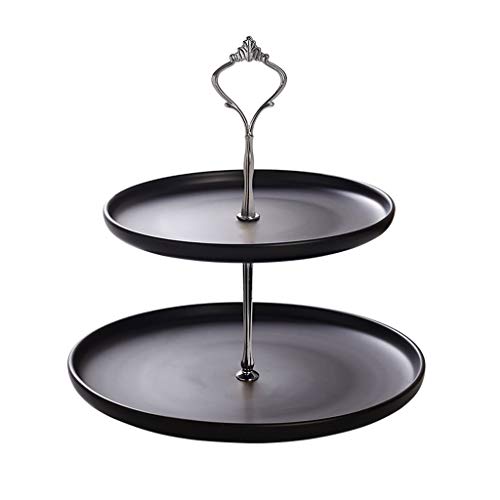 Dessert présentoir haut de gamme double couche noir pour table basse - 2