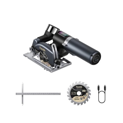 Fanttik O11 Pro 3-3/8 Inch Mini Cordless Circular Saw, 4500RPM Brushless