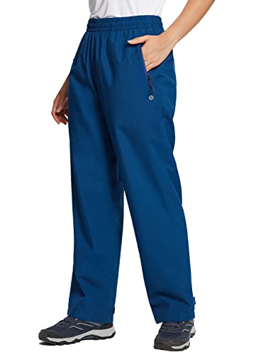 Baleaf Womens Rain Pants Waterproof Hiking Pants Lightweight Over Pants Windproof Outdoor Fishing Rain Gear Blue L #TOP30