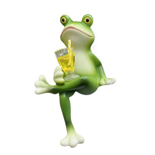 Pflanzgefäß Dekoration Frosch Blumentopf Aufhänger Lustiger Frosch Pflanzgefäß Topf Hugger Niedliche Frosch Figur für Haus Garten Dekor Balkon Pflanzgefäß Zubehör (Stil B)