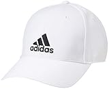 Gesticktes Logo auf der Front adidas Baseball Lightweight Embroidered Kappe, White/White/Black, OSFM