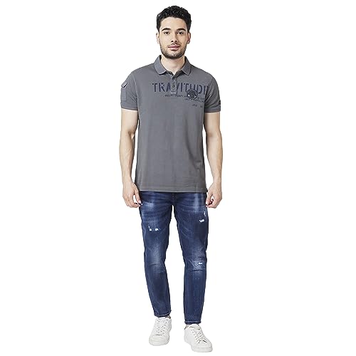 Image of Spykar Men's Kano Slim Fit Mid-Rise Jeans (Ankle Length)