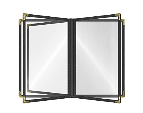 Goodsmart Restaurant Menu Covers – 25 Pack Black 10-View 8.5