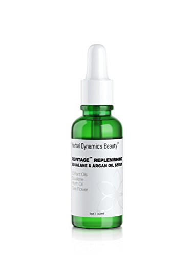 HD Beauty RevitAge Replenishing Squalane & Argan Oil Serum with 10 Plant Oils, Myrrh, Tiare Flower and Chamomile for Soothing, Nourishing Dry Skin, and Softening Visible Fine Lines and Wrinkles, 1 oz.