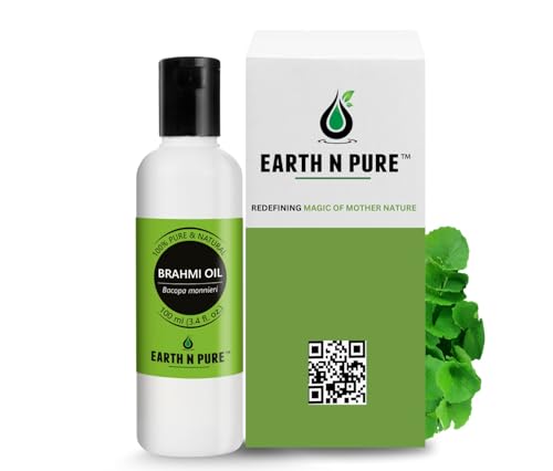 Image of Earth N Pure Brahmi Oil for Hair, Cold Pressed, Natural and Therapeutic Grade - 100 ML