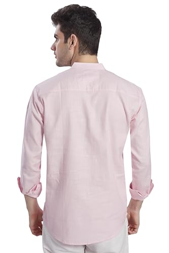 Image of DIVISIVE Men's Slim Fit Full Sleeves Cotton Short Kurta