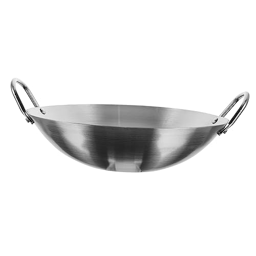 Wok de Acero Inoxidable con Doble Asa 32 cm miniatura 1