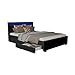 Juskys Polsterbett Lyon 140x200 cm mit Bettkasten, LED Beleuchtung, Lattenrost & Kunstleder, schwarz, Bett Bettgestell Einzelbett Jugendbett Baby,Schwarz günstig Kaufen-Juskys Polsterbett Lyon 140x200 cm mit Bettkasten, LED Beleuchtung, Lattenrost & Kunstleder, schwarz, Bett Bettgestell Einzelbett Jugendbett