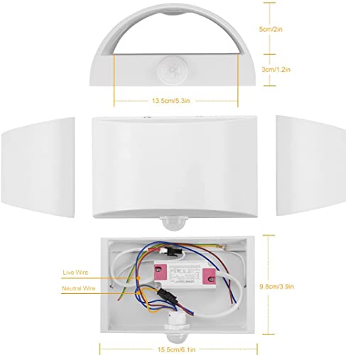 Inhdbox Led Motion Sensor Light Indoor, 7W 3000K Modern Wall Sconce, Aluminum Lighting Fixture Lamps For Living Room Bedroom Hallway Home Room Decor #TOP5