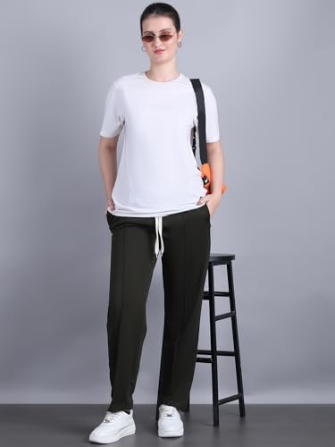 Image of Mack Jonney Solid| Relaxed Fit | Cotton Trackpant for Women-M27