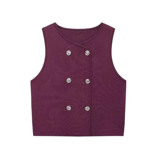 Women's Flat Knit Vest - Autumn Casual | Weave Sleeveless3