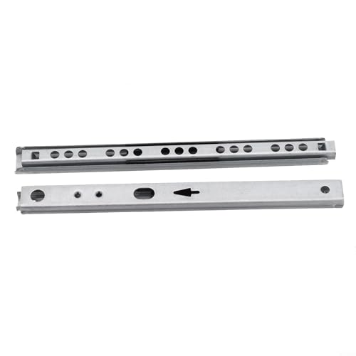 2 guías para cajones de cocina, riel guía de muebles, piezas de extensión completa, metal chapado en zinc, adecuado para reemplazo y reparación de cajones de armario (8 pulgadas)