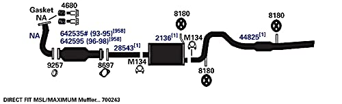 Image of AP Exhaust Products 4680 Exhaust Bolt /Spring