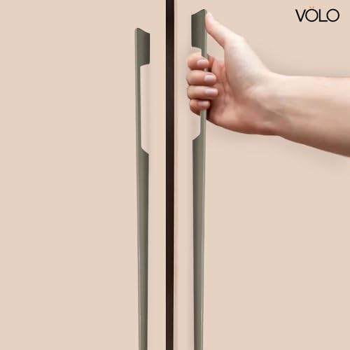 Image of VOLO Aluminium Wardrobe Handle - Elegant Pull Handle for Wardrobe Doors, Cabinet Doors, and Drawers in Kitchen, Office, and Bedroom (Pack of 2 Pieces) (SAC-40 Satin 36 Inch (900mm))