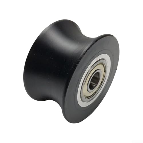 Máquina de remo circular de tubo polea 6000Z rueda de rodamiento de plástico de acero inoxidable para gimnasio Fitness Equipos Accesorios Negro