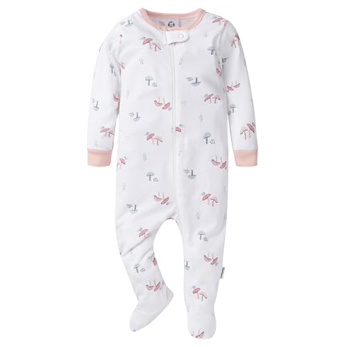 Image of Gerber Baby Girls 4-Pack Sleep 'N Play Footie